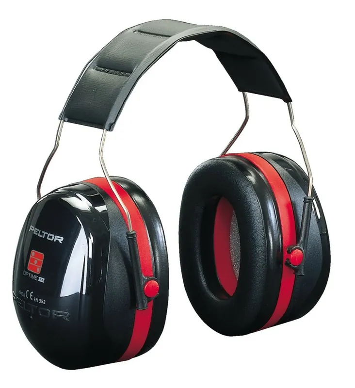 3M Casque antibruit PELTOR Optime III H540A-411-SV avec serre-tête - Noir/Rouge -