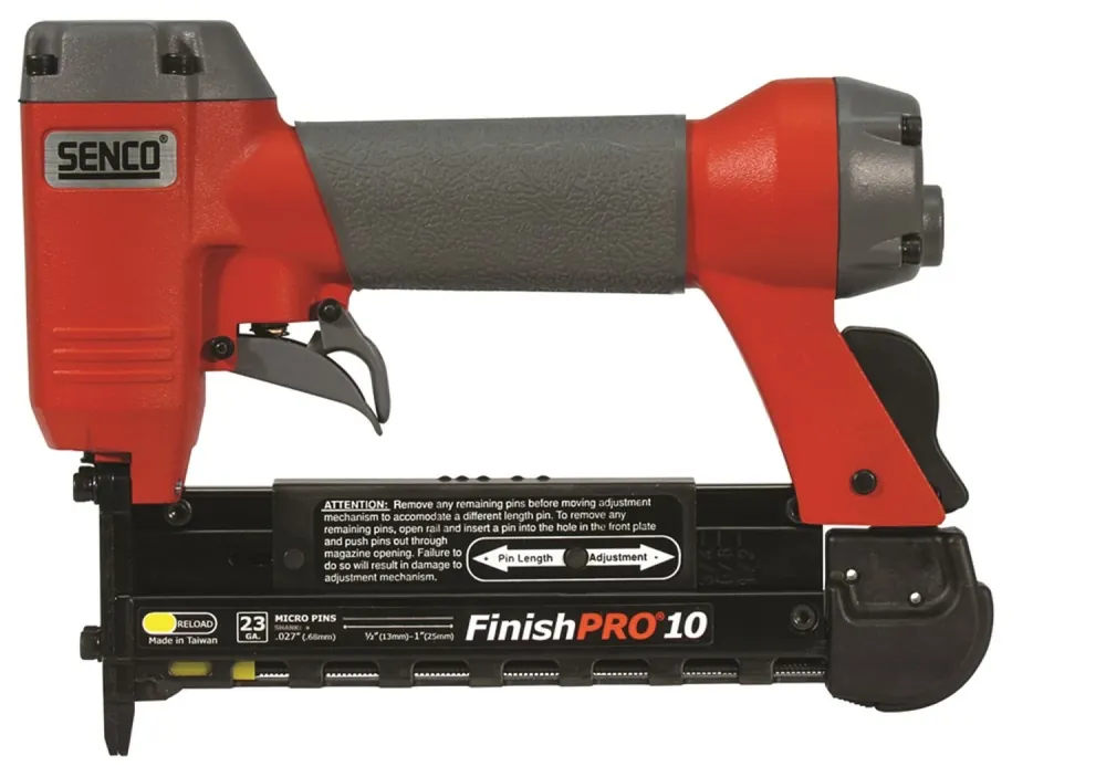 Agrafeuse pneumatique micropine Senco FinishPro10 TF en poudre - 12-25 mm - 4,8-6,5 bar