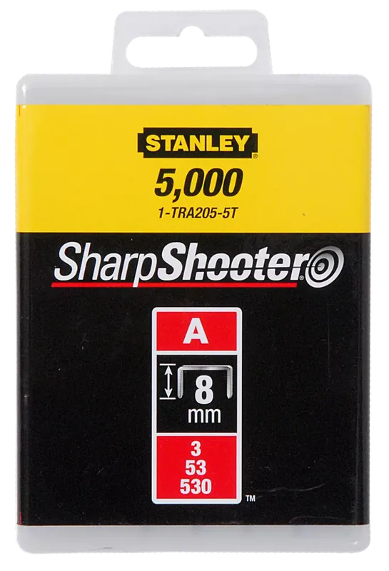 Stanley 1-TRA205-5T - Agrafes 8mm Type A - 5000 Pieces