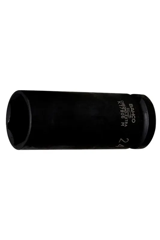 Bahco K7806M-17 - Douille à choc longue 6 pans 1/2", dimensions métriques, et finition phosphatée