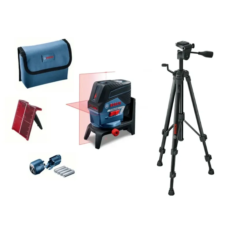 Bosch GCL 2-50 C 12V Li-Ion batterie Laser à croix dans un étui + trépied (BT 150) - 20 m