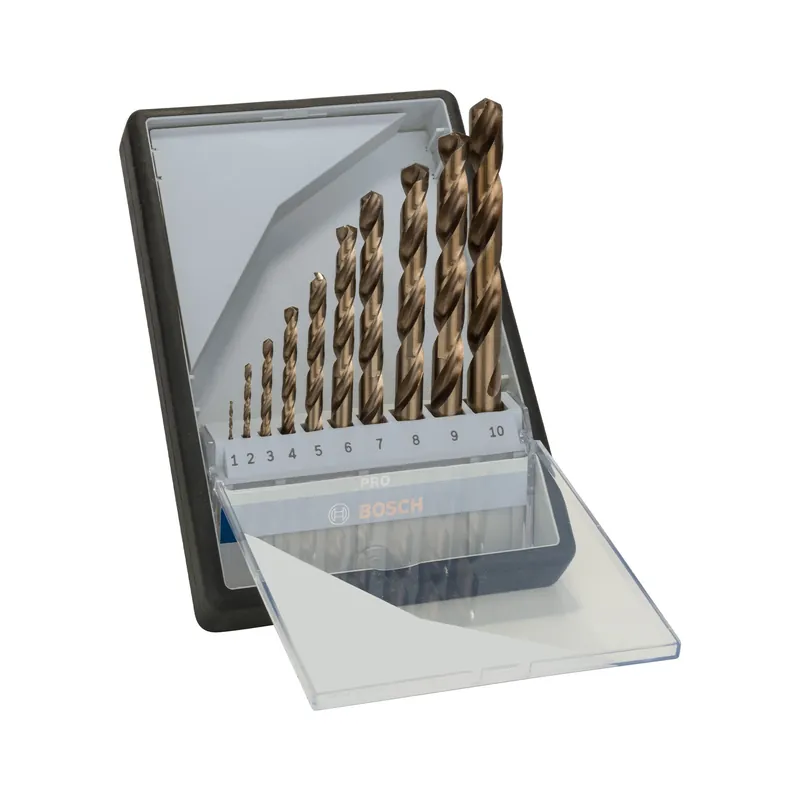 Bosch 2607019925 - Set 10 pièces foret à métaux HSS-Co Robust Line, 1; 2; 3; 4; 5; 6; 7; 8; 9; 10 mm