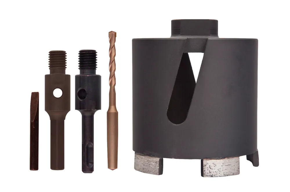 Perfectmate EPD0631 Trépan diamanté - 82 x 70mm - M16 - adaptateurs et foret pilote inclus