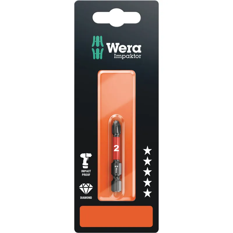 Wera 851/4 Embouts IMP DC SB Impaktor, PH 2 x 50 mm