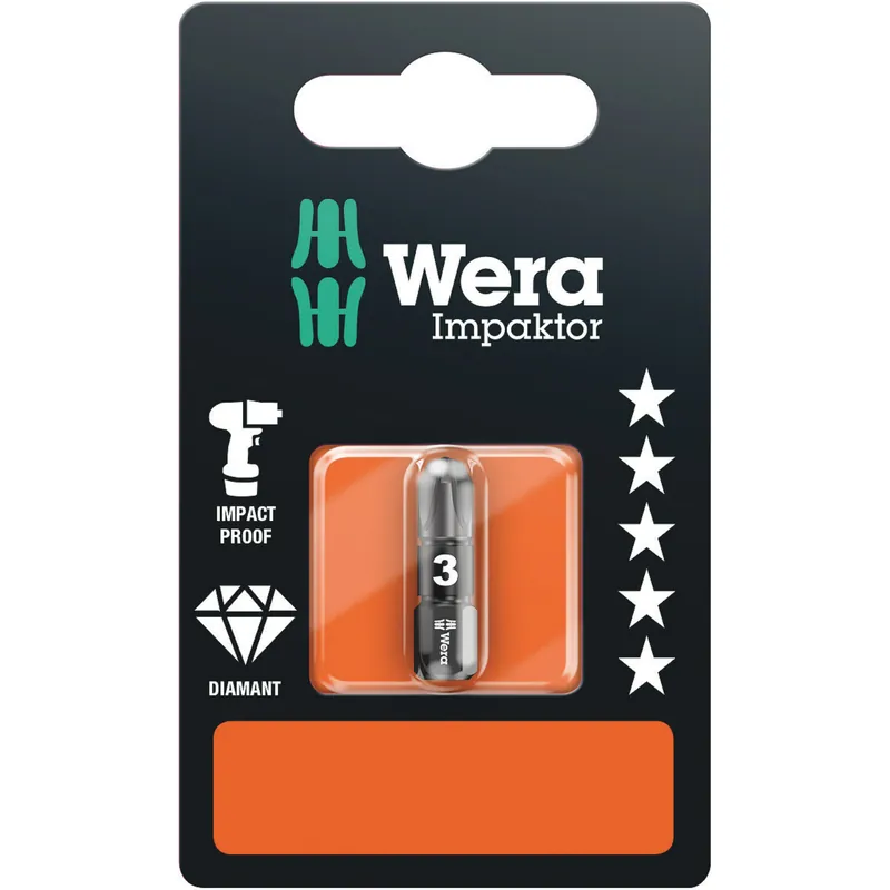 Wera 855/1 Embouts IMP DC SB Impaktor, PZ 3 x 25 mm