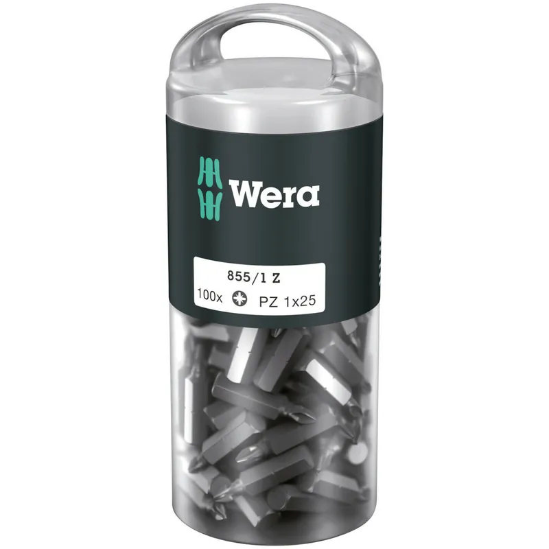 Wera 855/1 Embouts Z DIY 100, PZ 1 x 25 mm, 100 pièces