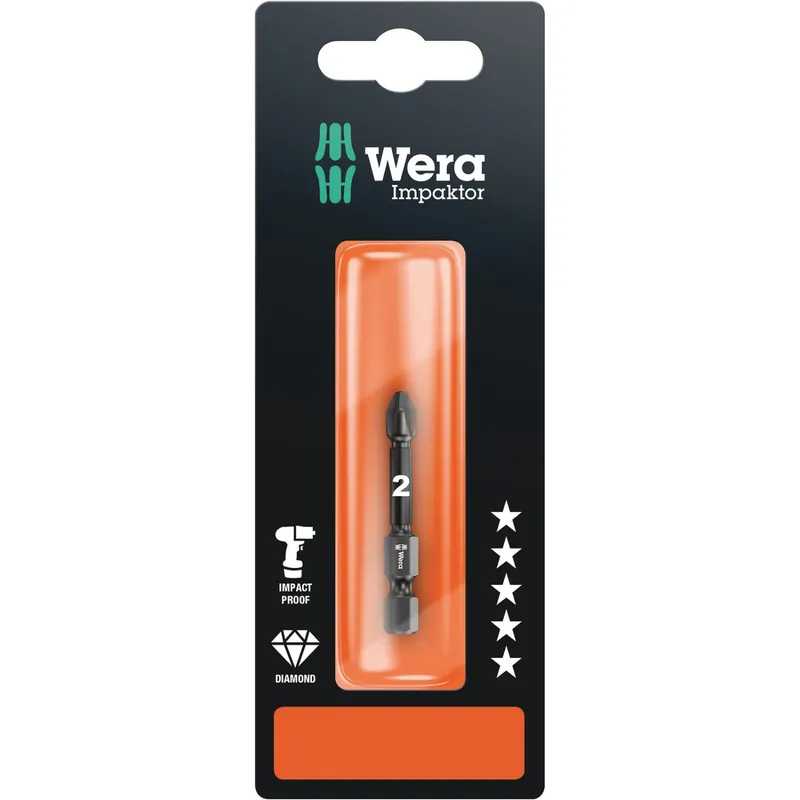 Wera 855/4 Embouts IMP DC Impaktor SB, PZ 2 x 50 mm