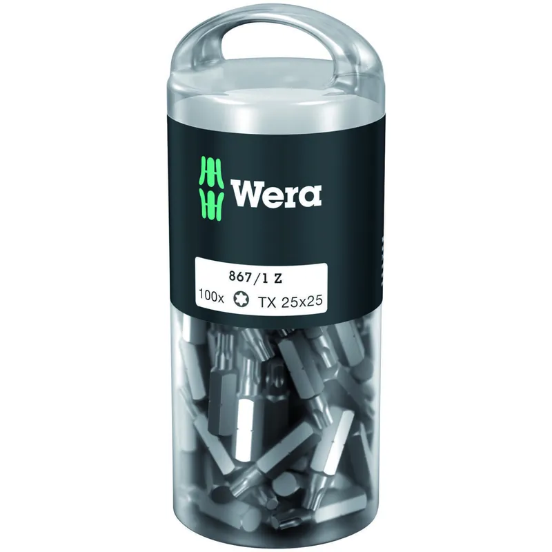 Wera 867/1 Embouts TORX DIY 100, TX 25 x 25 mm, 100 pièces