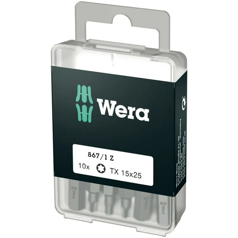 Wera 867/1 Embouts TORX DIY, TX 15 x 25 mm, 10 pièces