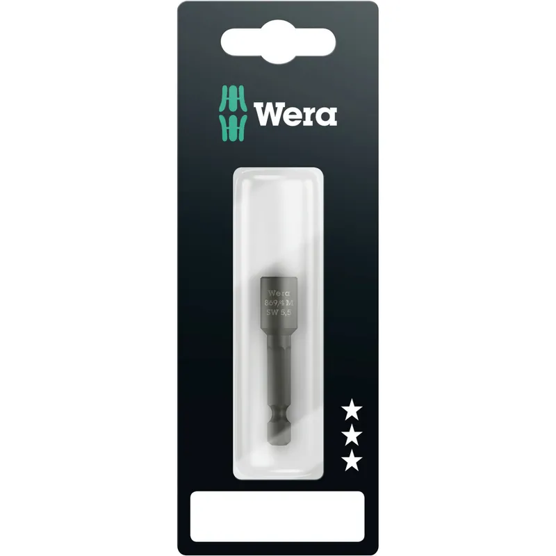 Wera 869/4 M SB Douilles six pans, magnétiques, 5.5 x 50 mm