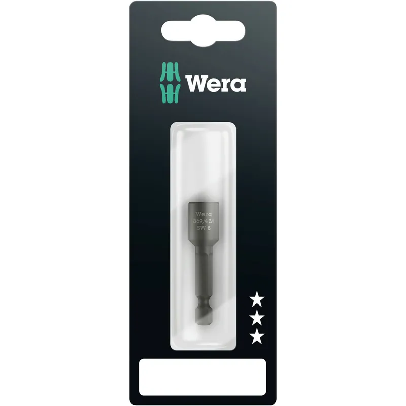 Wera 869/4 M SB Douilles six pans, magnétiques, 8 x 50 mm
