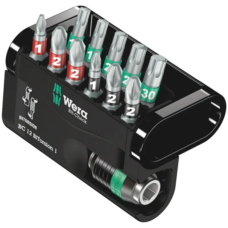 Wera 5057420001 Jeu de 12 embouts Bit-Check BiTorsion dans un coffret
