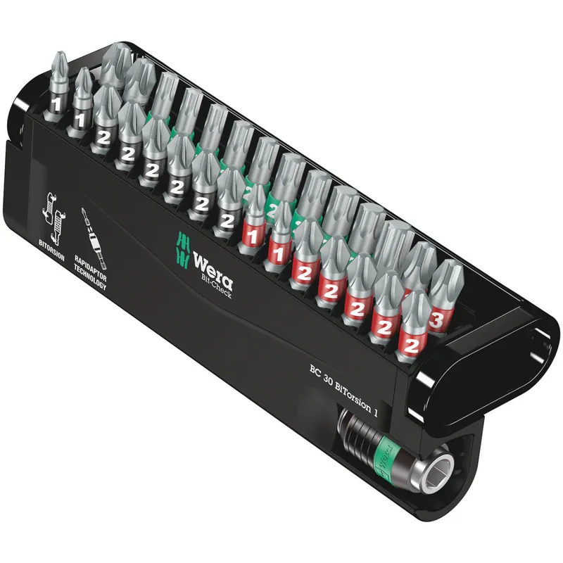 Wera 5057430001 Jeu de 30 embouts Bit-Check BiTorsion dans un coffret