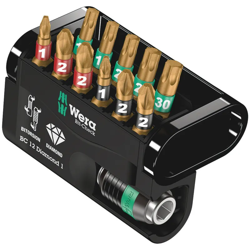 Wera 5057421001 Jeu de 12 embouts Bit-Check Diamond
