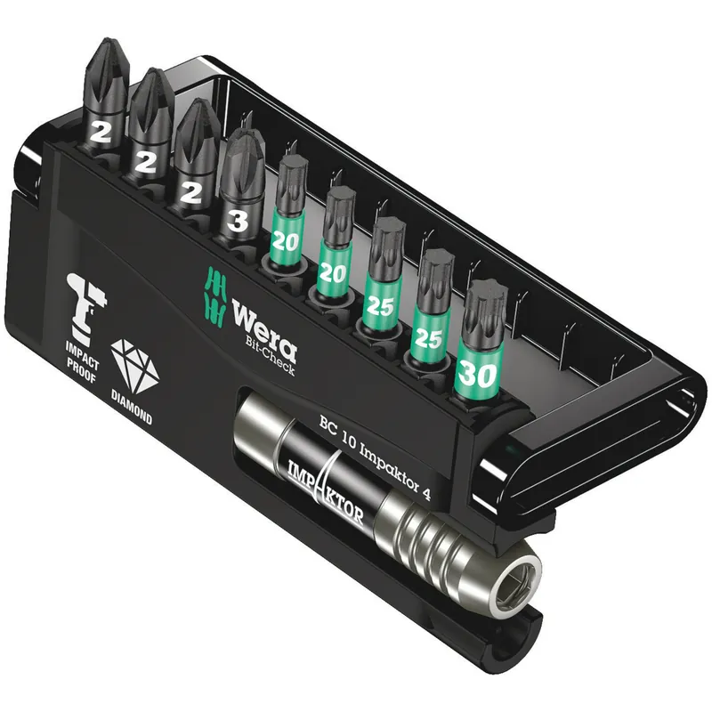 Wera 5057417001 Jeu de 10 embouts Bit-Check Impaktor