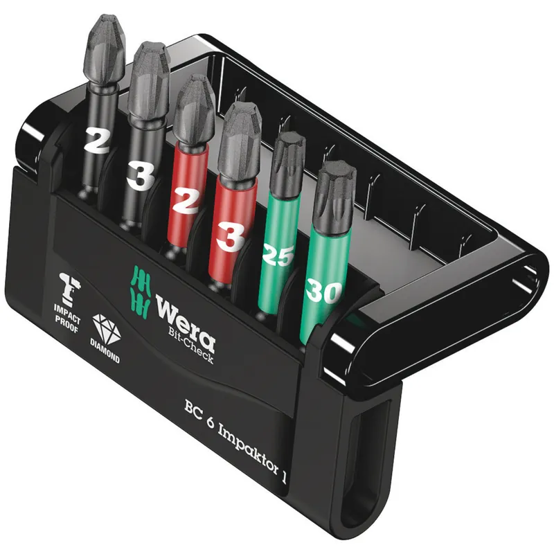 Wera 5057695001 Jeu de 6 embouts Bit-Check Impaktor