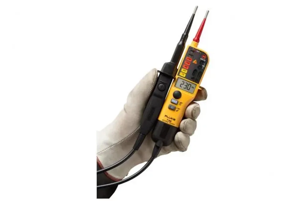 Fluke T150 Testeurs de tension et de continuité bipolaire avec écran LCD - mesureur d‘Ohm - tension ajustable - AC/DC 690V
