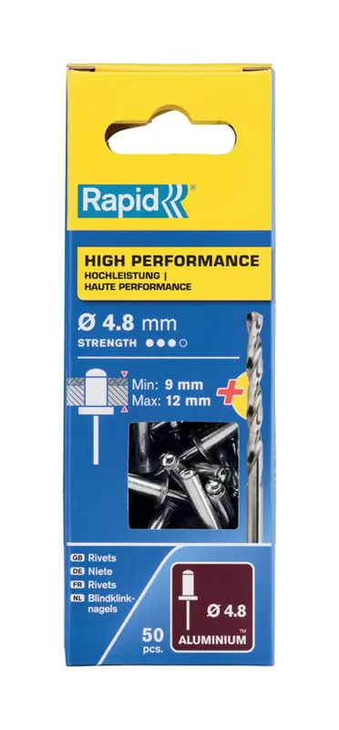Rapid 163889 Rivets Haute performance Ø4.8x16mm