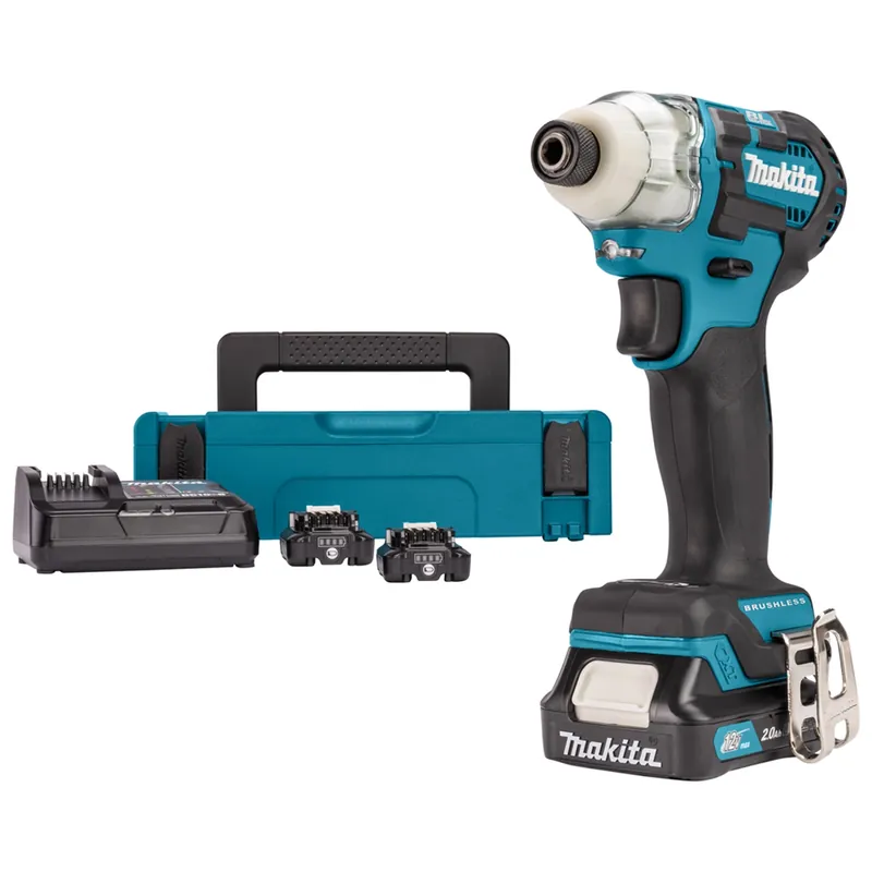 Makita TD111DSAJ Visseuse à percussion sans-fil - 10,8V Li-ion - 2 batteries 2,0 ah - MAKPAC - 135 Nm