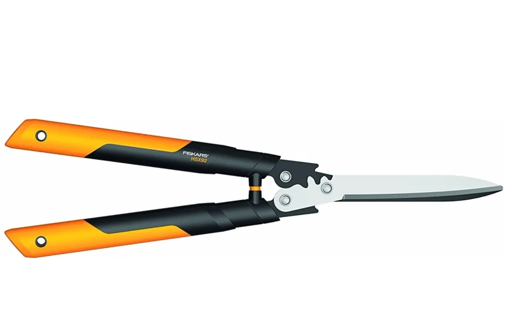 Fiskars - Cisaille à haie - Système à crémaillère PowerGear X - Revêtement antiadhésif - Acier - 63 cm - HSX92