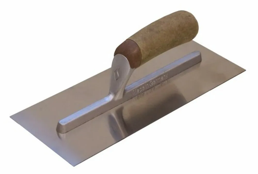 Super Prof Pure 0.008.35 Plâtrier avec poignée en cuir - acier inoxydable - 120 x 350 mm