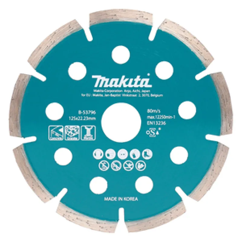 Disque Diamant Makita B -53796 - 125 x 1,6 x 22,23 mm - Béton