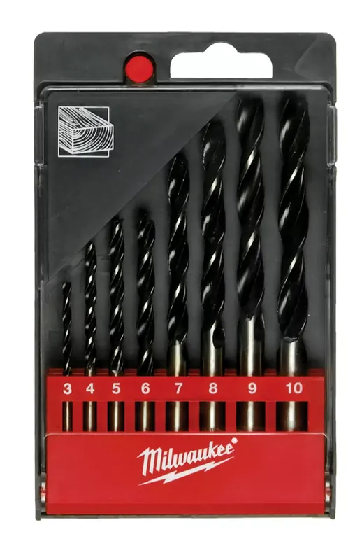 Milwaukee 4932352466 Set de forets à bois - dans coffret plastique (8 pièces)
