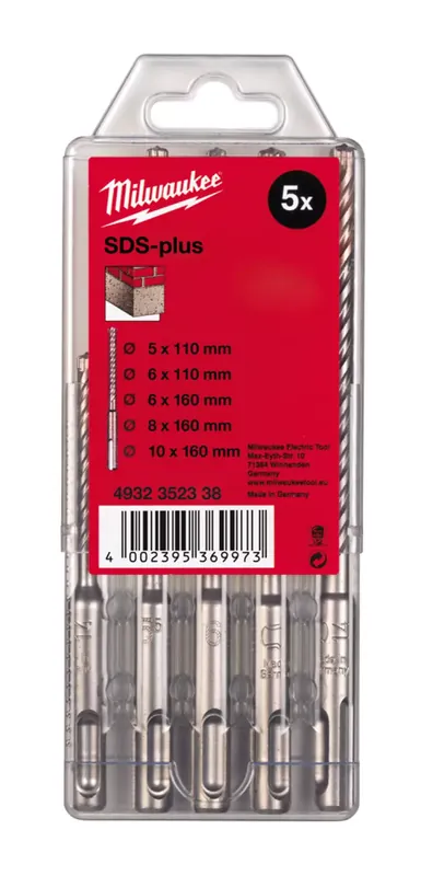 Milwaukee 4932352338 Set de forets SDS+ - (5 pièces)