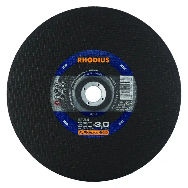 Rhodius 201514 ST34 - Disque de tronçonnage pour machines stationnaires - 350 x 3,0 x 25,40 - 350 mm