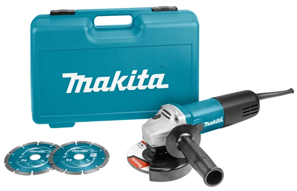 Meuleuses d‘angle - Makita 9558HNRGK2 - avec 2 disques diamantés dans coffret - 840W - 125 mm