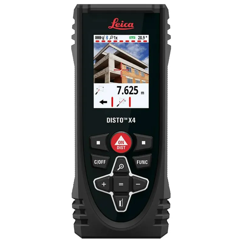 Leica Disto X4 - Télémètre avec fonction caméra dans étui - Bluetooth - 150 m