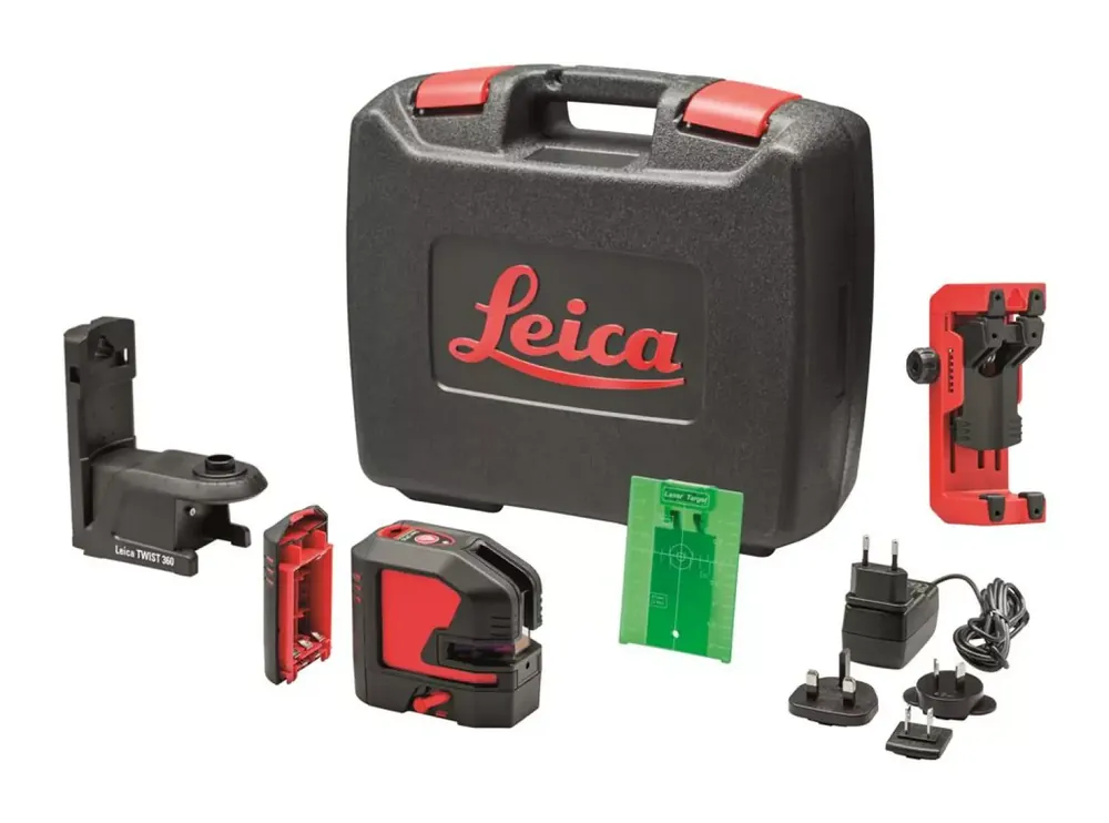 Leica Lino L2P5G-1 Laser à lignes croisées dans un coffret avec trépied - vert - 2 lignes - IP54