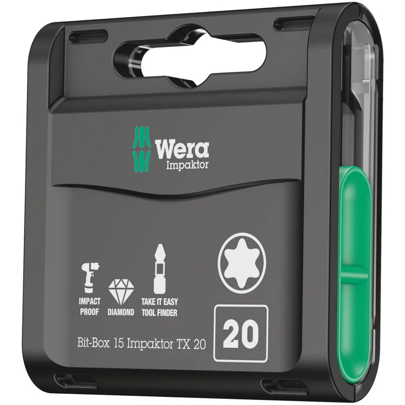 Wera Bit-Box 15 Impaktor TX, TX 20 x 25 mm, 15 pièces