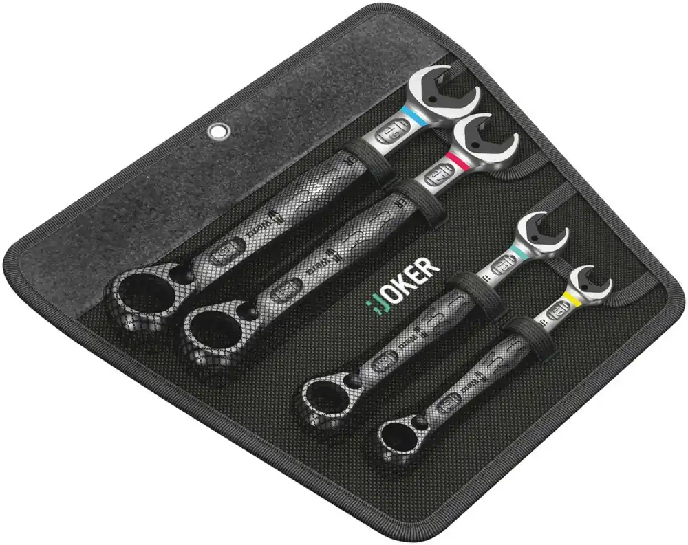 Wera 05020090001 Joker Switch Jeu de clés mixtes 4 pièces dans une pochette - 10-19 mm