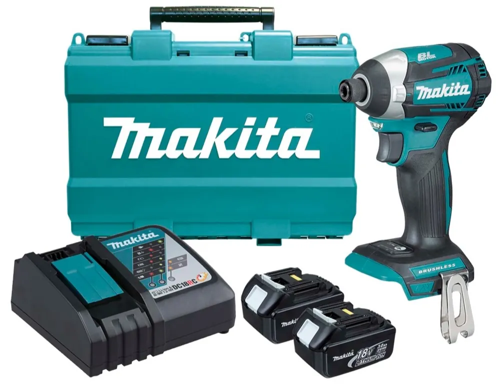 Makita DTD154RFE 18V Li-Ion Visseuse à percussion (2x 3.0Ah accu) en coffret - sans charbon