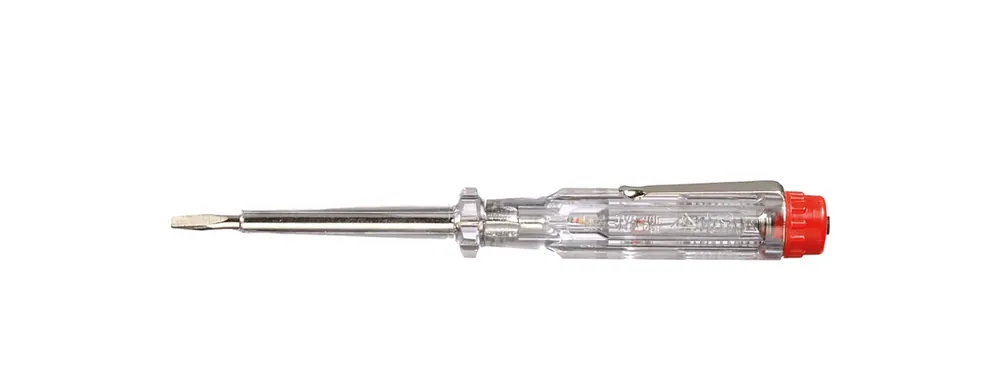 Wiha 32201 Détecteur de tension Fente transparent - 150-250 volts - avec agrafe - 3,0 mm x 60 mm - sous blister