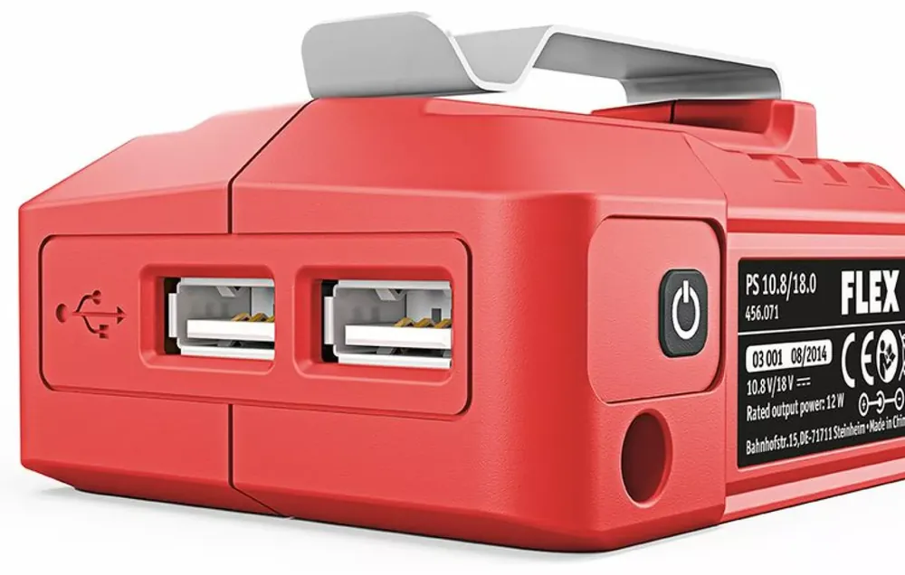 Flex PS 10.8/18.0 10.8 - 18V Adaptateur batterie Chargeur USB