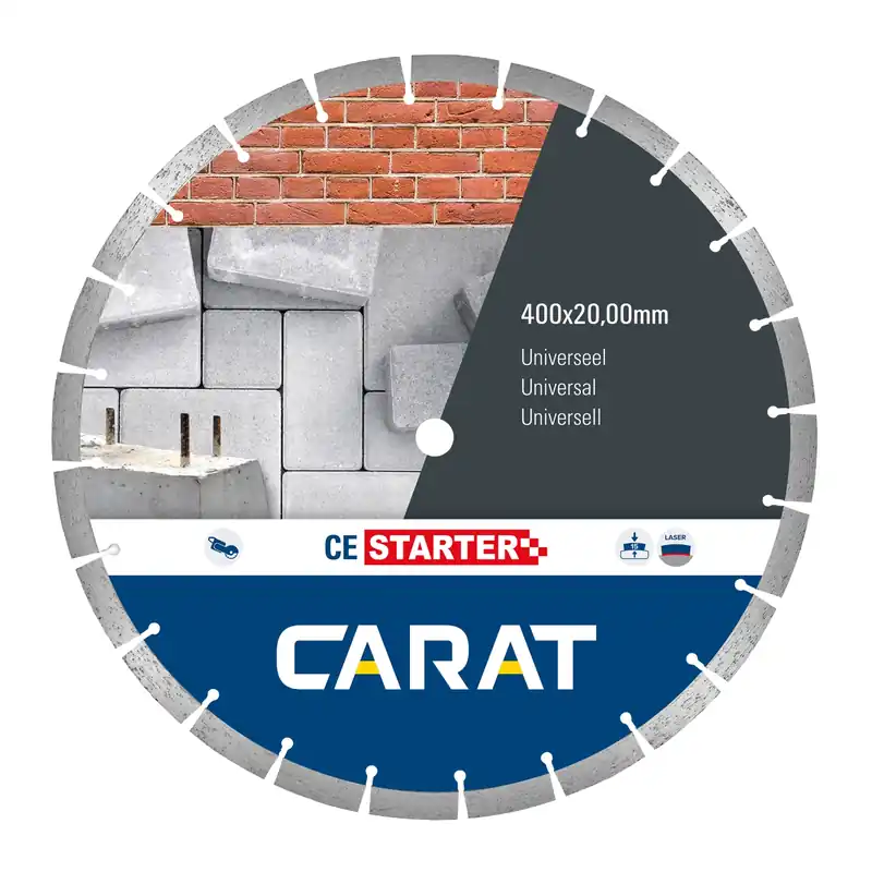 Carat CES4004000 Lame de scie diamantée pour coupe à sec - 25.4 x 400mm - Universelle