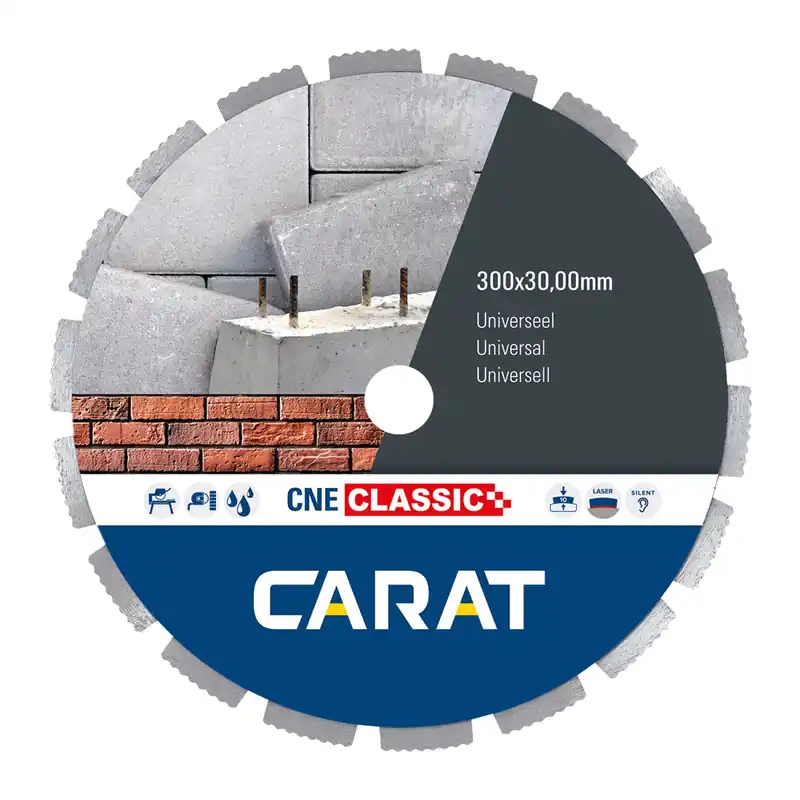 Carat CNEC300500 Lame de scie diamantée pour coupe à eau - 300 x 30mm - Béton