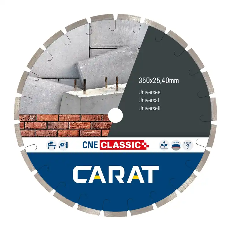 Carat CNEC350400 - Lame scie diamantée pour sciage à eau - 350 x 25,4mm - universel
