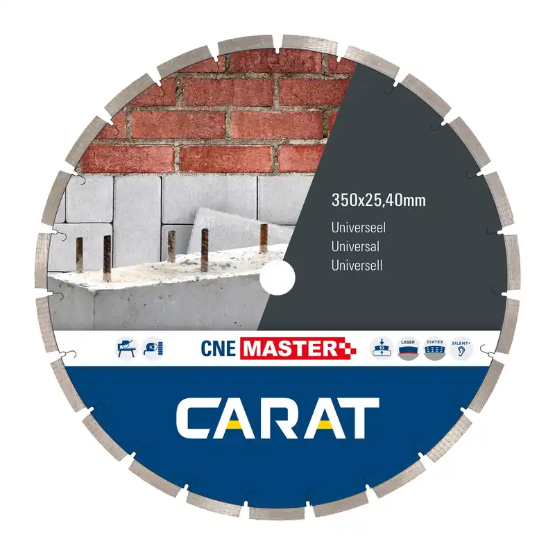 Carat CNEM400400 Lame de scie diamantée pour coupe à eau - 400 x 25,4 x 10mm - Universelle