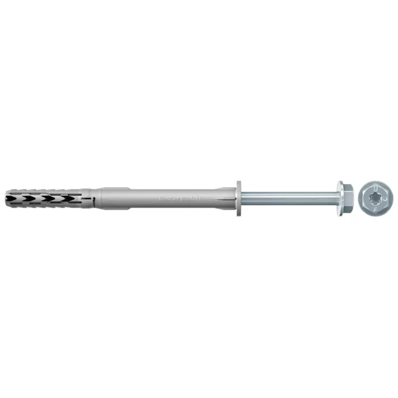 Fischer 46336 - Fixation pour ossatures et cadres SXR 10 x 200 FUS avec vis à tête hexagonale et rondelle intégrée en acier électrozingué (50pcs) SXR 10 x 200 FUS