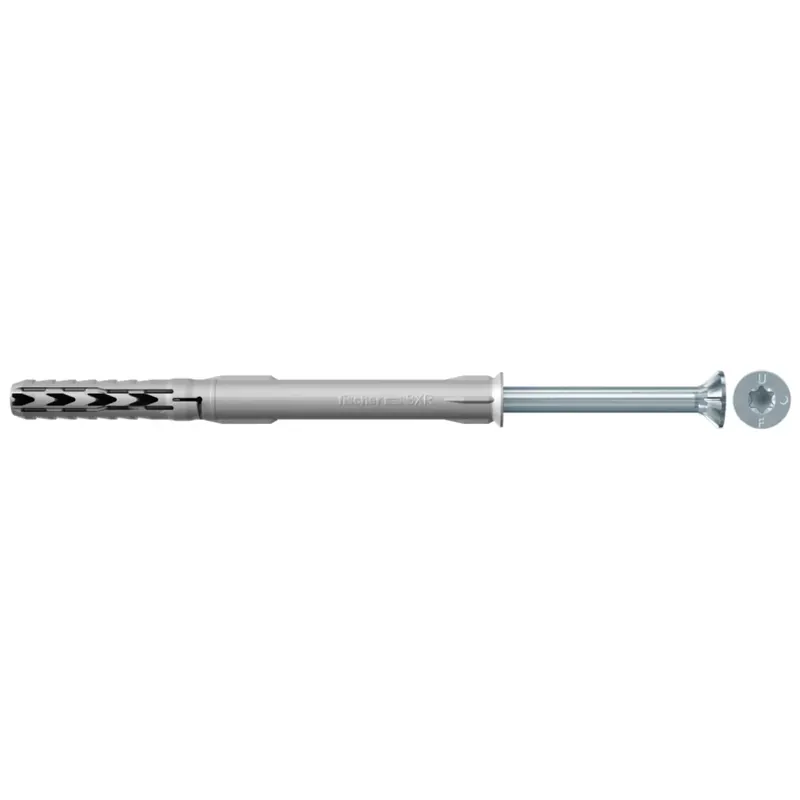 Fischer 46268 - Fixation pour ossatures et cadres SXR 10 x 180 T avec vis tête fraisée en acier électrozingué (50pcs) SXR 10 x 180 T