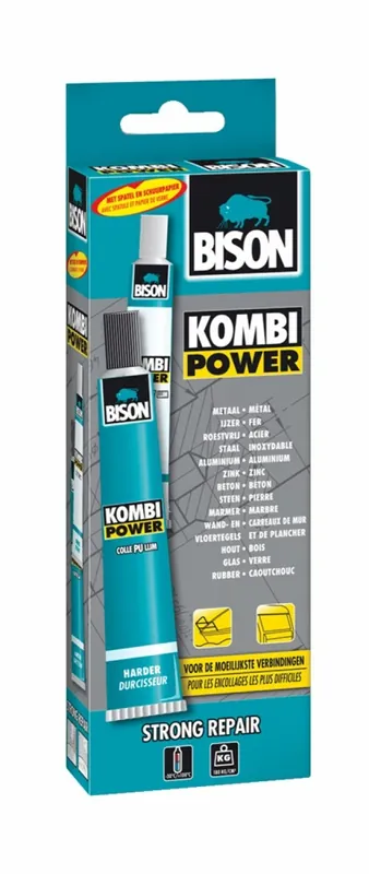 Bison 1387031 Kombi Power - Colle bi composant - 65ml
