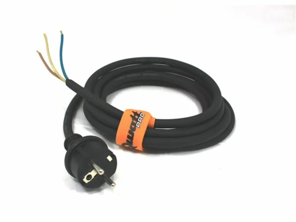 QwattPro 2511125 Câble de connexion - 3G2,5 H07RN-F - Noir - IP44 - 3m