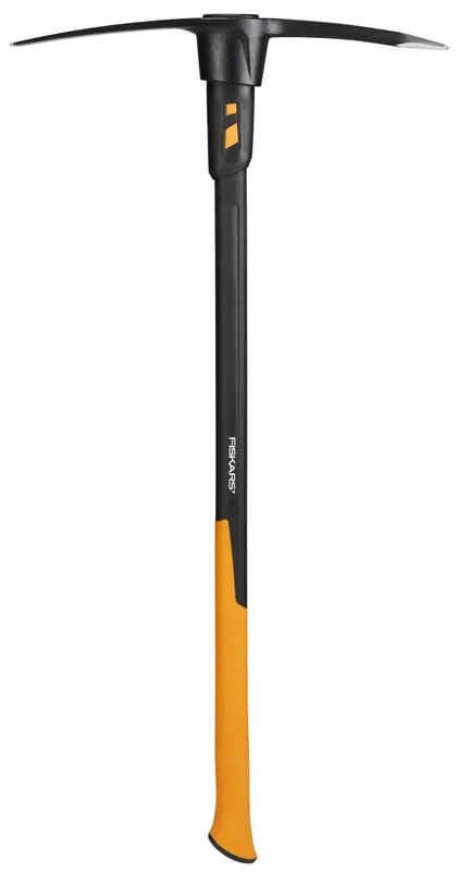 Fiskars - Pioche terrassier IsoCore L - Pour le travail sur sols durs et caillouteux - 91 cm - 3,4 kg