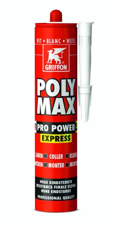 Griffon Poly Max Pro Power Express Colle de montage - Blanc - 435 g