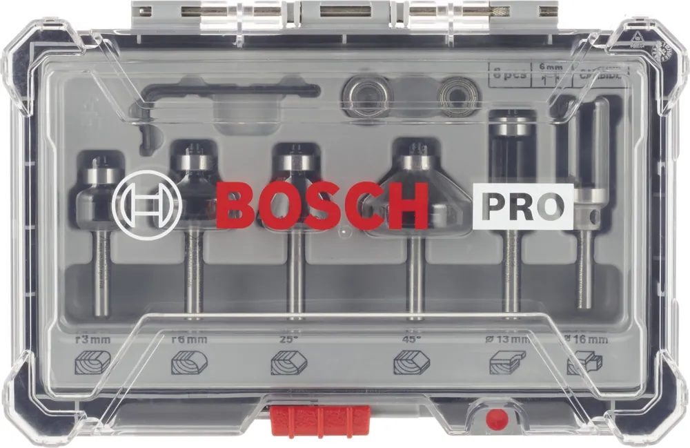 Bosch 2607017468 - Set 6 pièces fraises arrondir et profiler 6mm