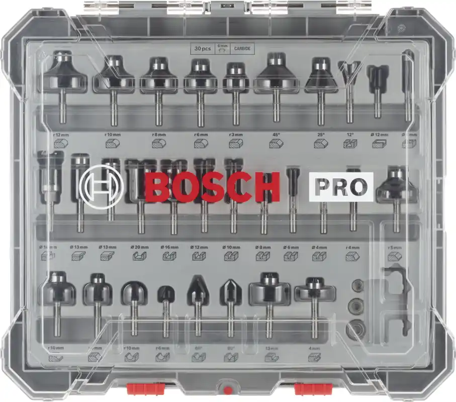 Bosch 2607017474 - Set 30 pièces fraises mix 6mm