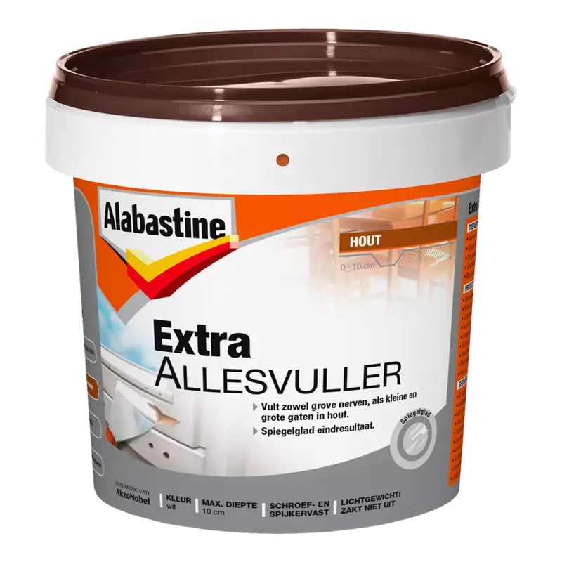 Alabastine 5096030 Rebouche-tout Extra Bois - Pate - Blanche - 500ml